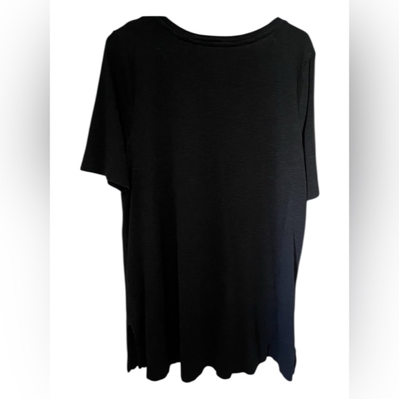 J. Jill Classic Black Short Sleeve Top 100% Pima cotton - Picture 4 of 5